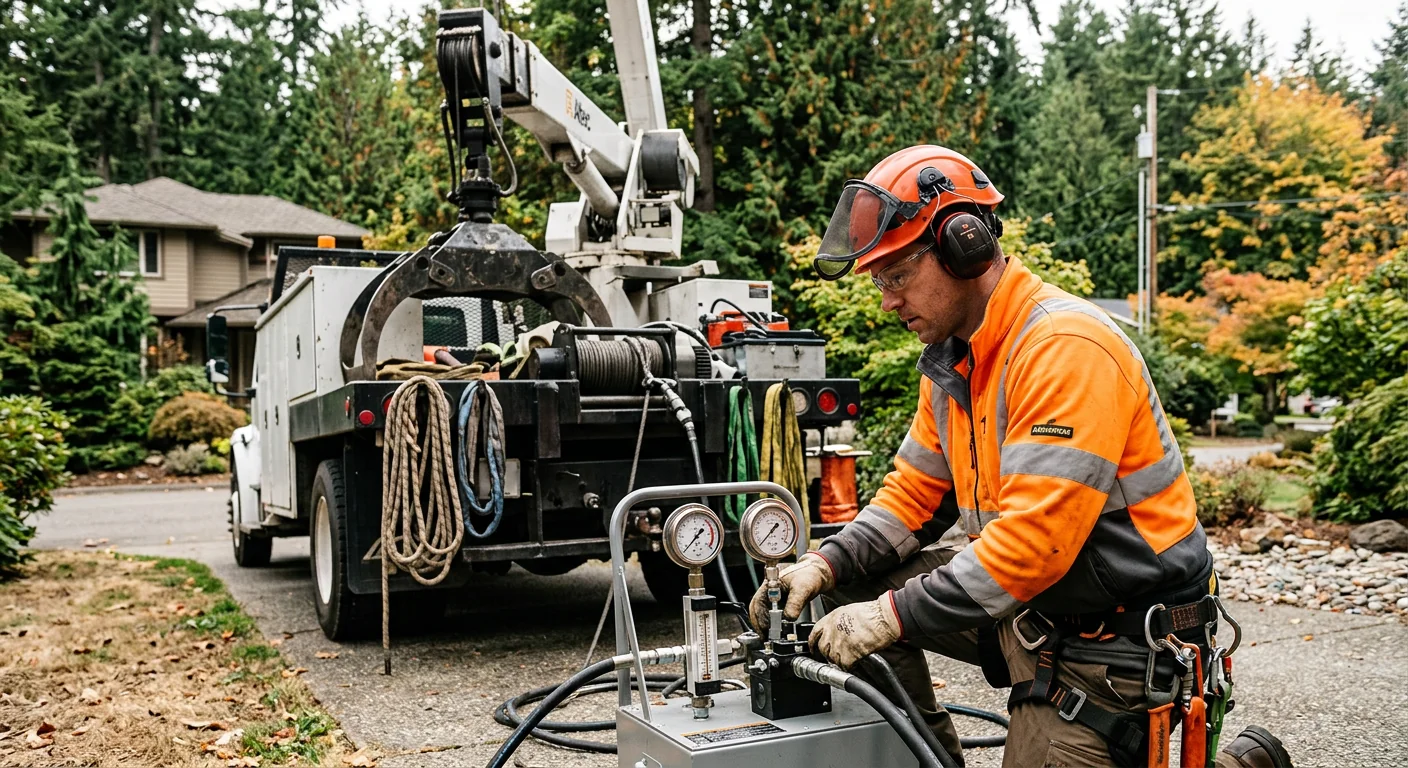 Sammamish Tree Service technician testing system performance