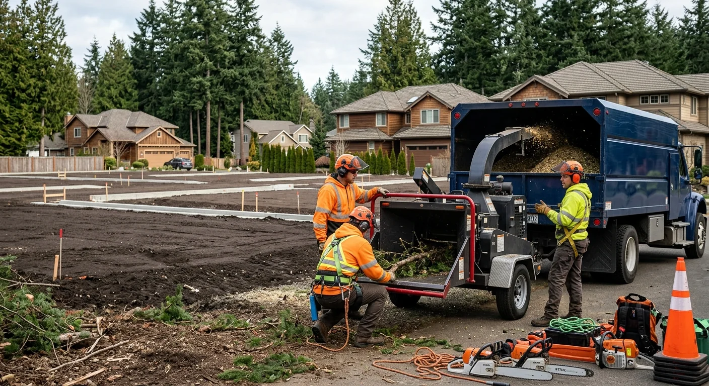 Finished graded lot ready for construction near a Sammamish neighborhood