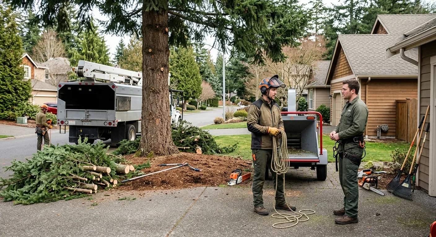 Finished Tree Service system setup by Sammamish Tree Service